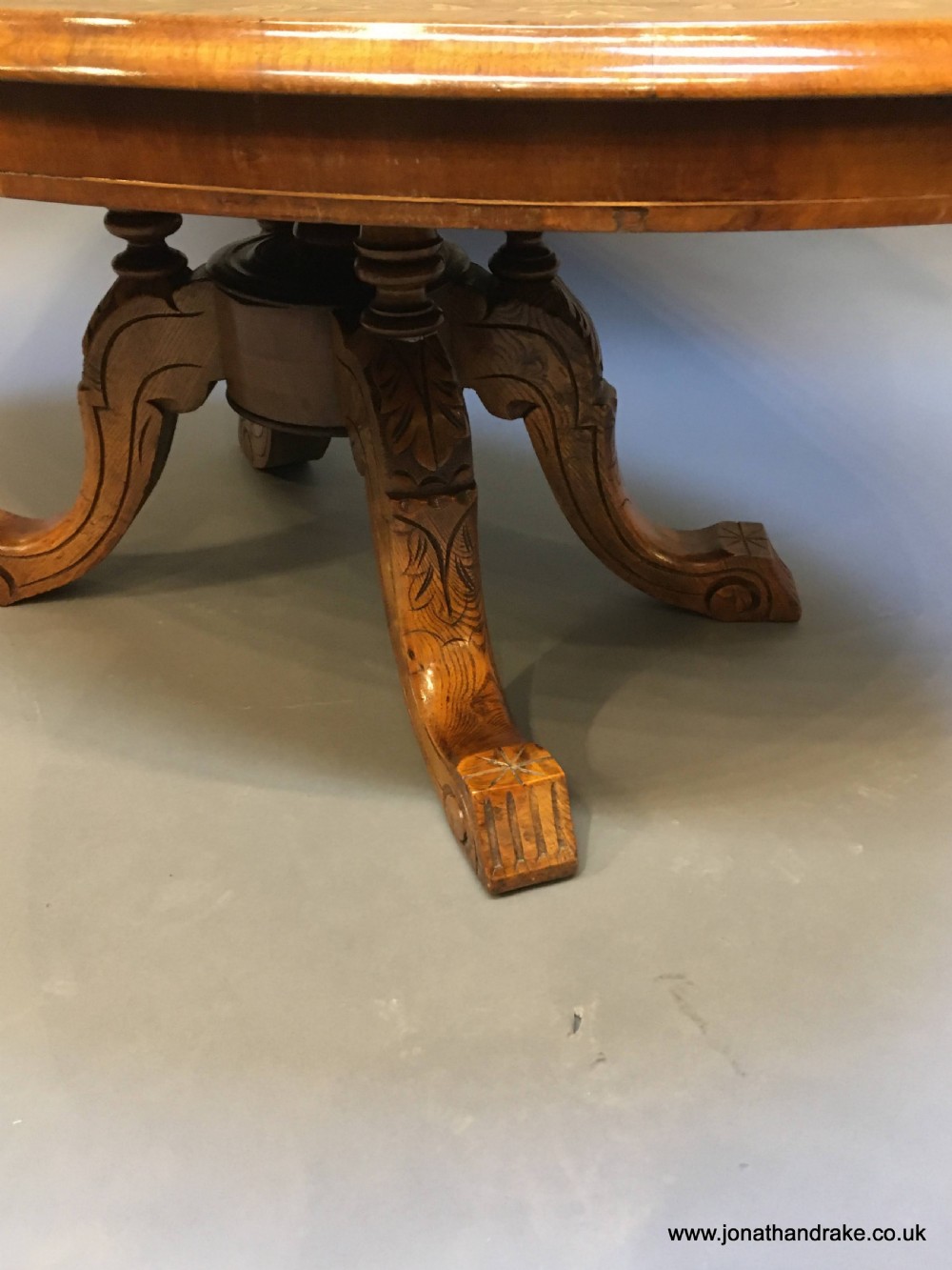 Victorian walnut coffee table View III