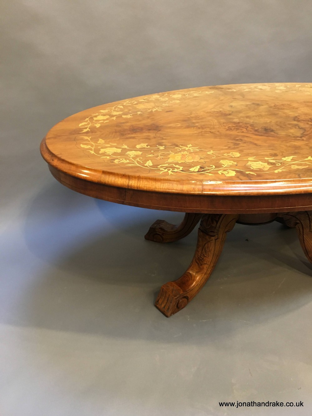 Victorian walnut coffee table View IV