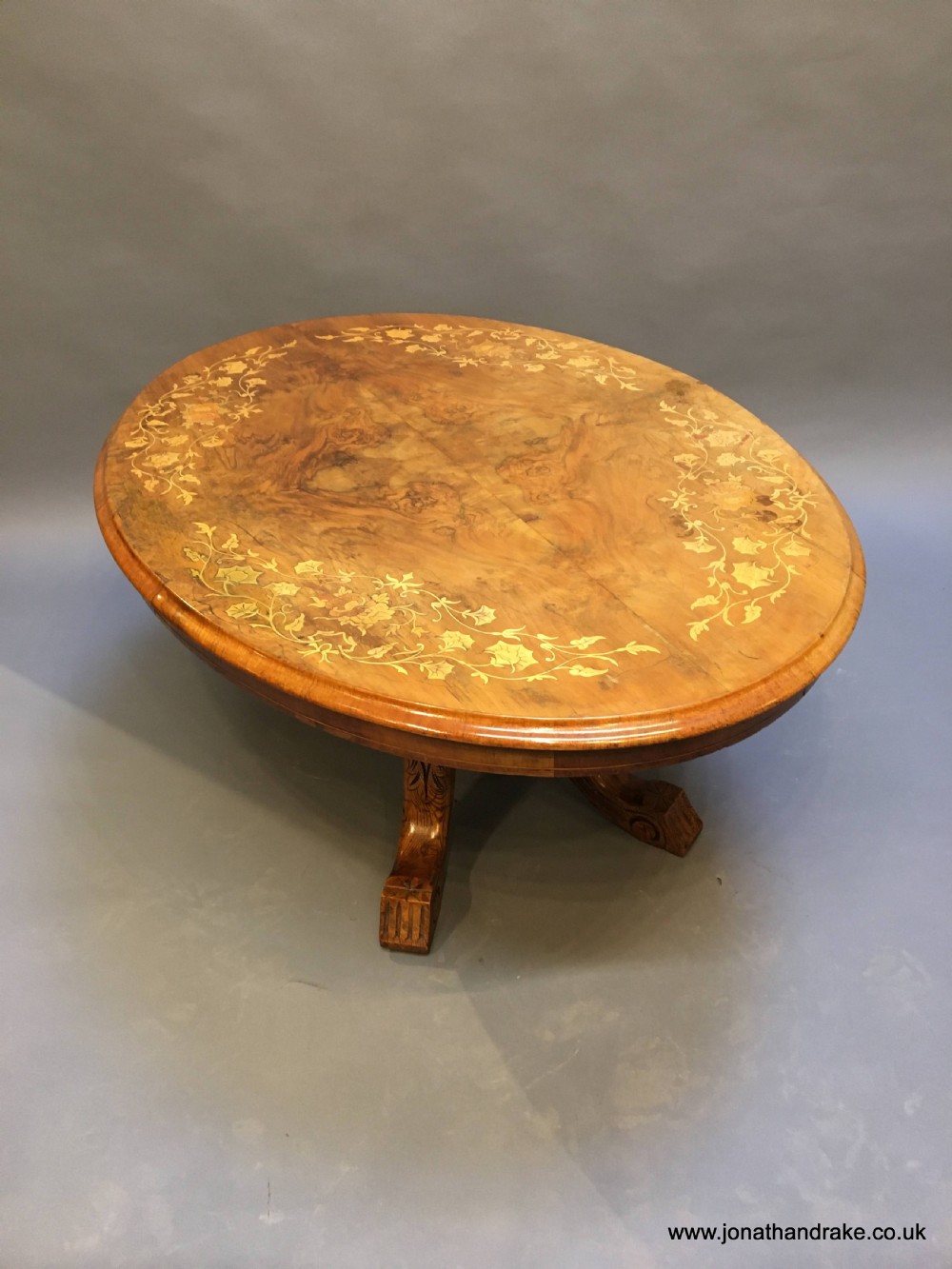 Victorian walnut coffee table View VI
