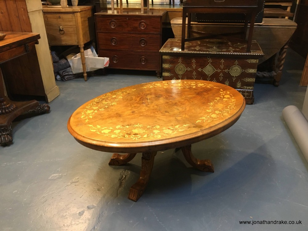 Victorian walnut coffee table View VII