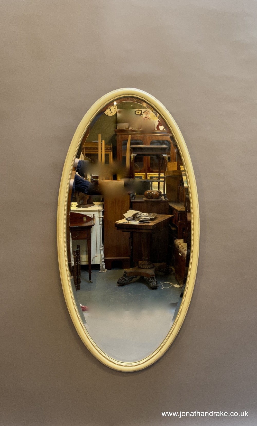 Large oval wall mirror