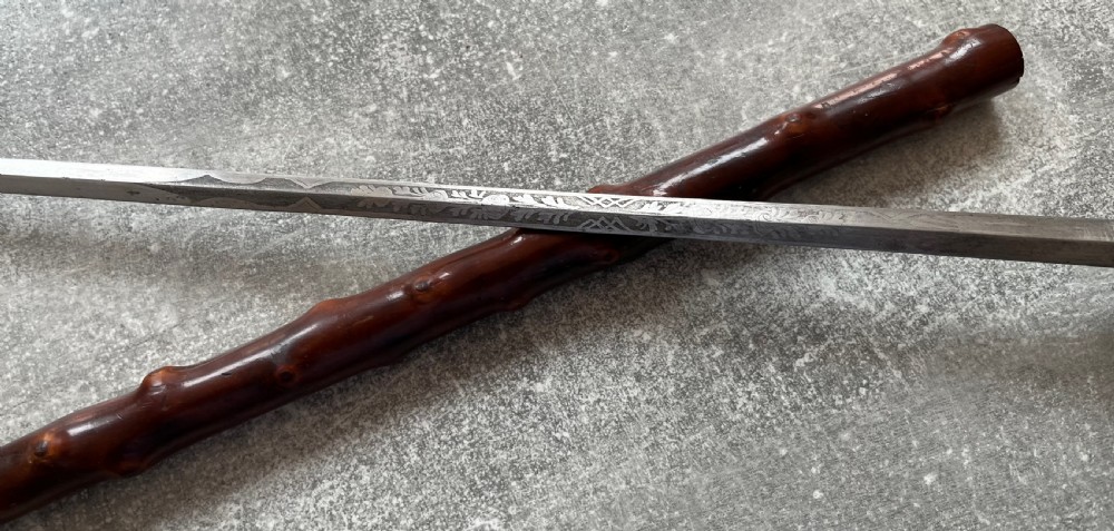 Briarwood Sword Cane Etched & Decorated Blade View VIII