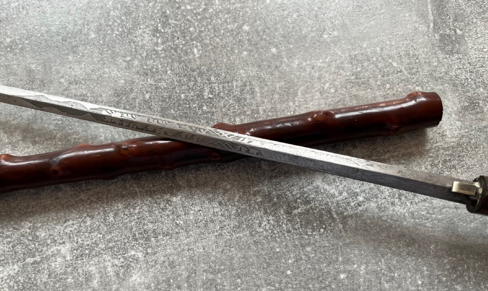 Briarwood Sword Cane Etched & Decorated Blade View IX