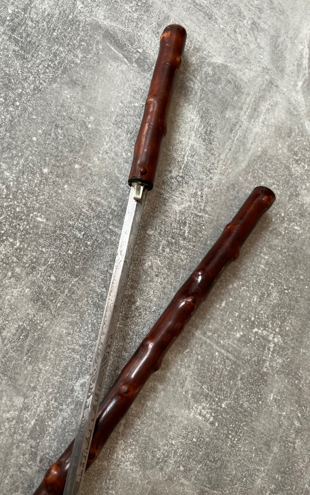 Briarwood Sword Cane Etched & Decorated Blade View XI