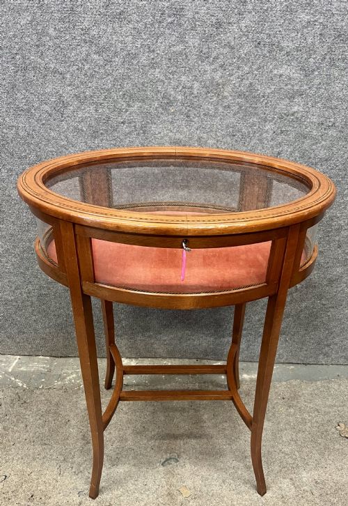 Oval Inlaid Bijouterie Cabinet