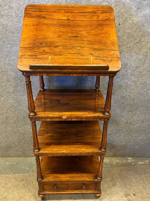 SUPERB GILLOWS ATT ROSEWOOD WHATNOT READING STAND - ADDITIONAL PHOTO 2