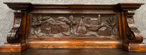 IMPRESSIVE ANTIQUE CARVED WALNUT CABINET - ADDITIONAL PHOTO 7