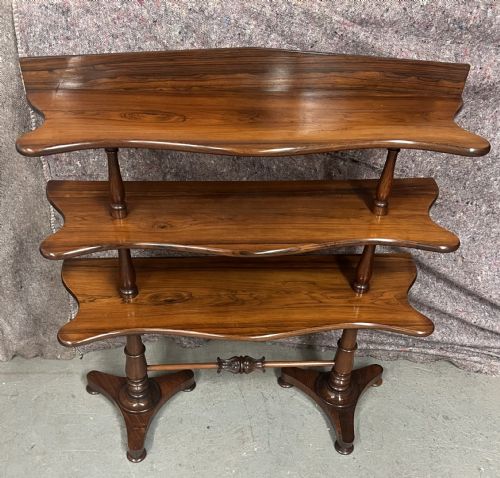 GOOD QUALITY 19TH C ROSEWOOD WHATNOT DUMB WAITER - ADDITIONAL PHOTO 1