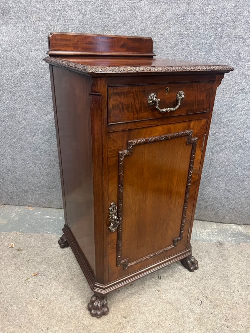 Antique Chippendale Style Bedside Cabinet