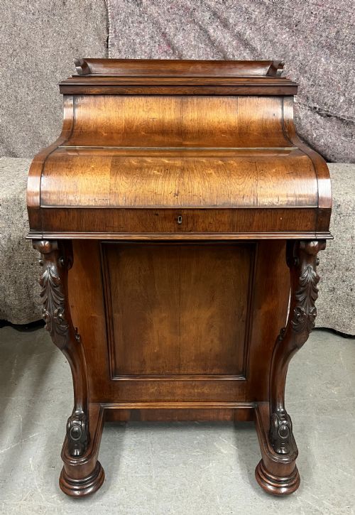 VICTORIAN ROSEWOOD POP UP DAVENPORT WRITING DESK - ADDITIONAL PHOTO 9