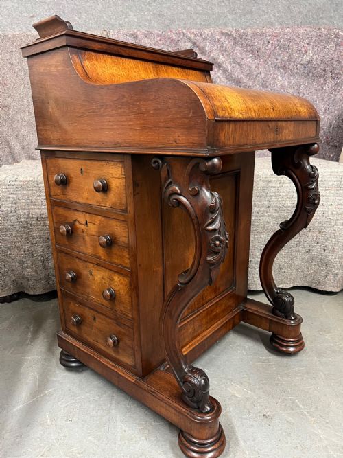 VICTORIAN ROSEWOOD POP UP DAVENPORT WRITING DESK - ADDITIONAL PHOTO 1