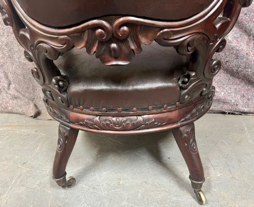 SUPERB LARGE VICTORIAN MAHOGANY ARMCHAIR - ADDITIONAL PHOTO 3