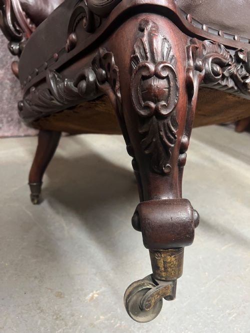 SUPERB LARGE VICTORIAN MAHOGANY ARMCHAIR - ADDITIONAL PHOTO 8