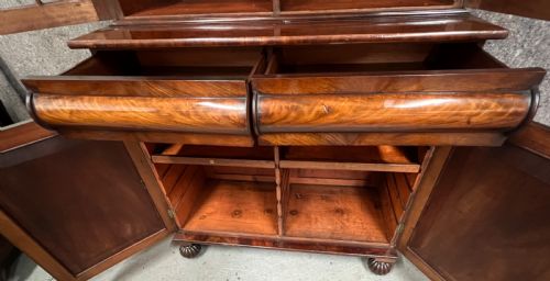 SUPER QUALITY MAHOGANY CHIFFONIER BOOKCASE - ADDITIONAL PHOTO 2