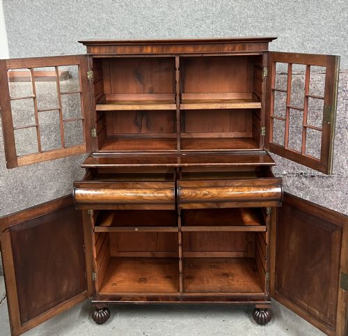 SUPER QUALITY MAHOGANY CHIFFONIER BOOKCASE - ADDITIONAL PHOTO 3