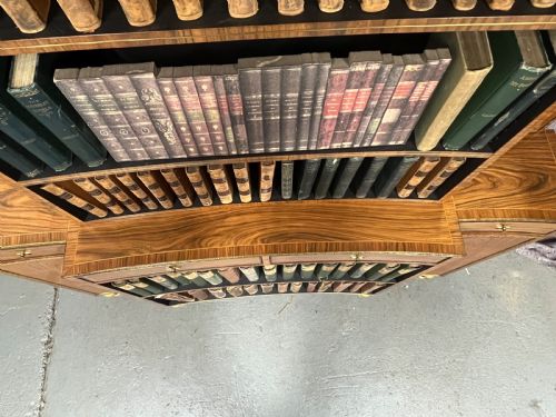 REGENCY STYLE BREAKFRONT ROSEWOOD OPEN BOOKCASE - ADDITIONAL PHOTO 21