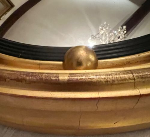 REGENCY STYLE CONVEX AND GILDED MIRROR - ADDITIONAL PHOTO 2