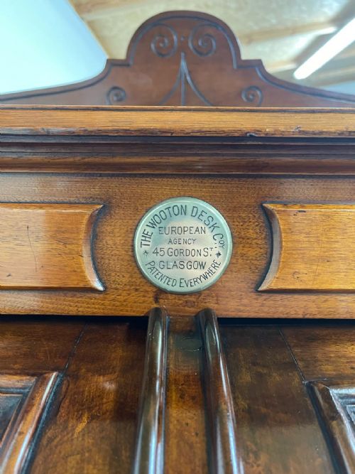 ANTIQUE WELLS FARGO WOOTON DESK - ADDITIONAL PHOTO 7