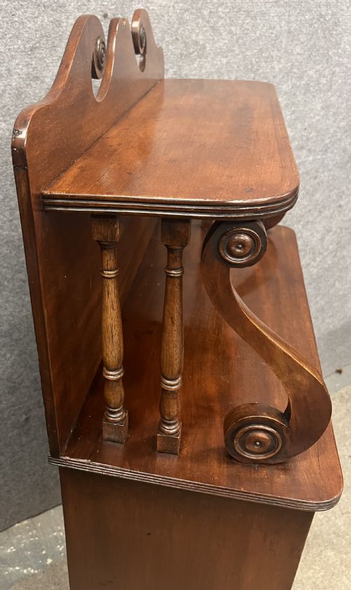 SMALL REGENCY MAHOGANY CABINET BOOKCASE - ADDITIONAL PHOTO 2