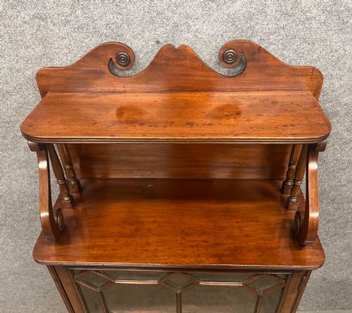 SMALL REGENCY MAHOGANY CABINET BOOKCASE - ADDITIONAL PHOTO 3