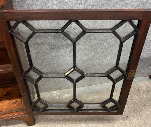 SMALL REGENCY MAHOGANY CABINET BOOKCASE - ADDITIONAL PHOTO 8