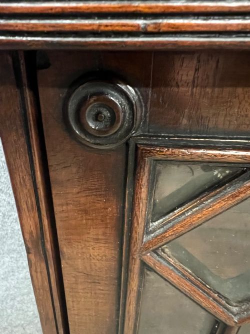 SMALL REGENCY MAHOGANY CABINET BOOKCASE - ADDITIONAL PHOTO 5