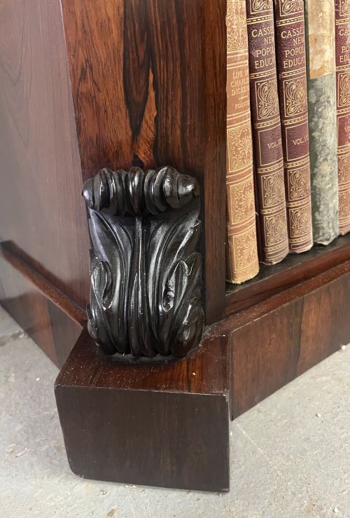 TOP QUALITY ANTIQUE ROSEWOOD OPEN BOOKCASE - ADDITIONAL PHOTO 8