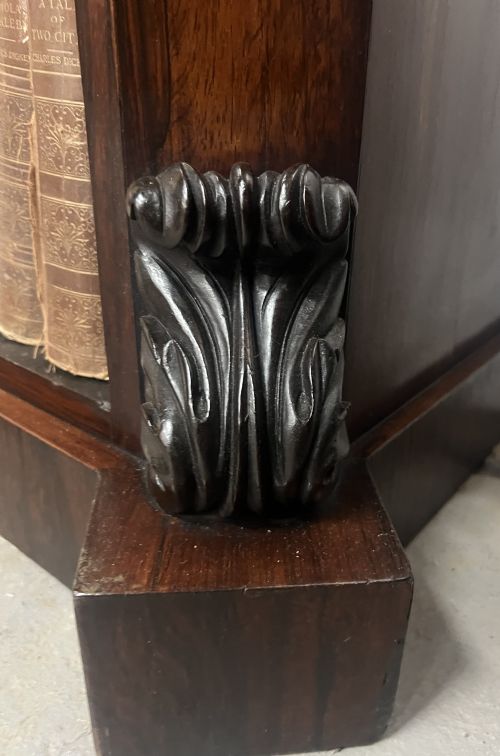 TOP QUALITY ANTIQUE ROSEWOOD OPEN BOOKCASE - ADDITIONAL PHOTO 9