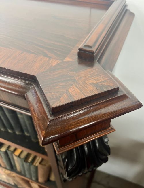 TOP QUALITY ANTIQUE ROSEWOOD OPEN BOOKCASE - ADDITIONAL PHOTO 13