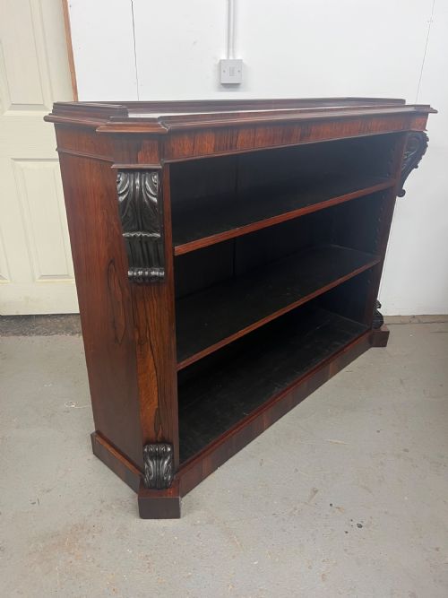 TOP QUALITY ANTIQUE ROSEWOOD OPEN BOOKCASE - ADDITIONAL PHOTO 10