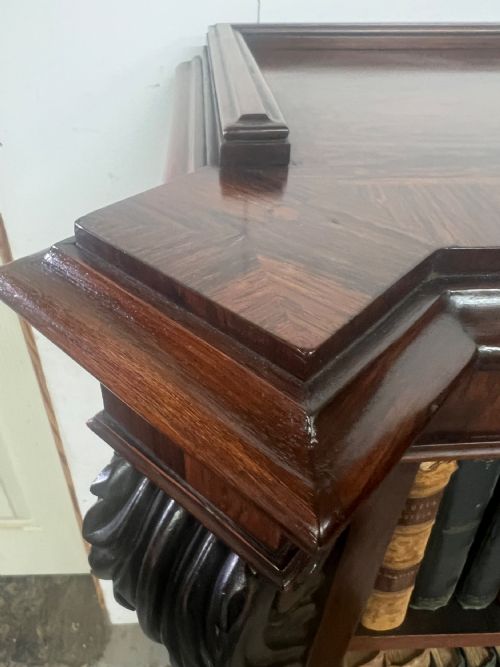 TOP QUALITY ANTIQUE ROSEWOOD OPEN BOOKCASE - ADDITIONAL PHOTO 14