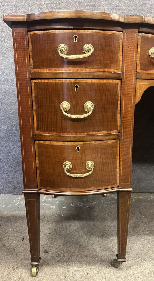 MAPLE CO INLAID MAHOGANY DESK - ADDITIONAL PHOTO 7