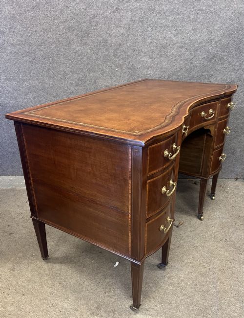 MAPLE CO INLAID MAHOGANY DESK - ADDITIONAL PHOTO 8