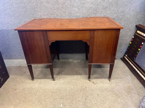 MAPLE CO INLAID MAHOGANY DESK - ADDITIONAL PHOTO 12