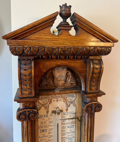 GOOD QUALITY 19TH C ADMIRAL FITZROY BAROMETER - ADDITIONAL PHOTO 3