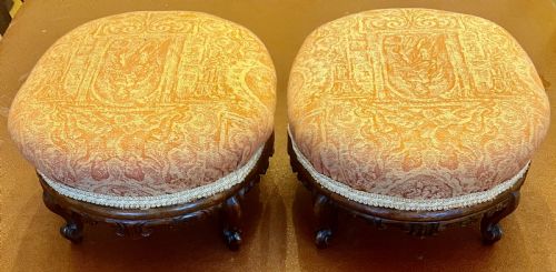 PAIR OF VICTORIAN FOOT STOOLS - ADDITIONAL PHOTO 8