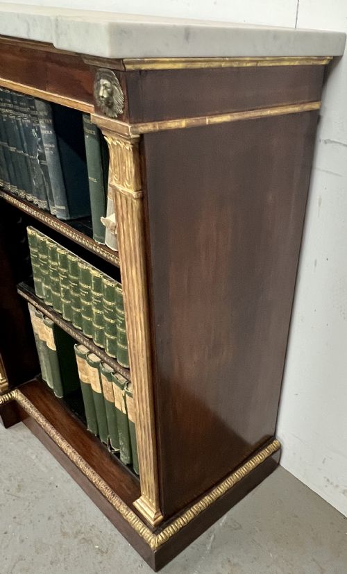 REGENCY ROSEWOOD GILDED OPEN BOOKCASE - ADDITIONAL PHOTO 4