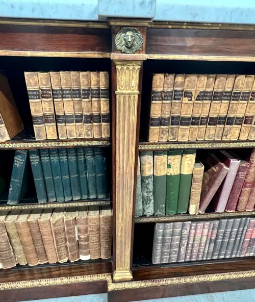 REGENCY ROSEWOOD GILDED OPEN BOOKCASE - ADDITIONAL PHOTO 6