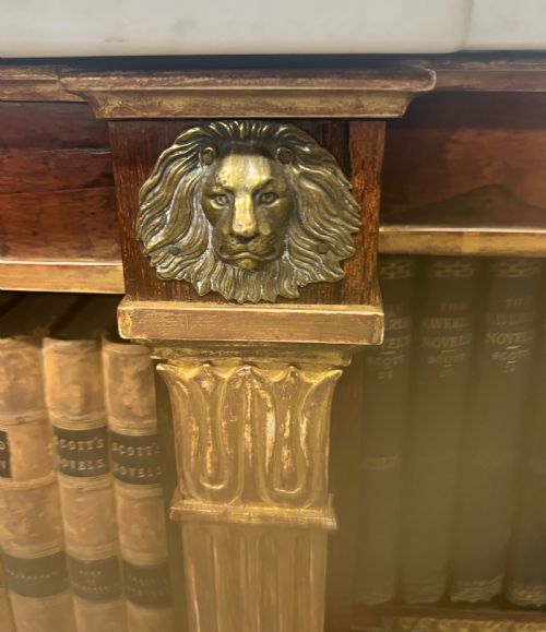 REGENCY ROSEWOOD GILDED OPEN BOOKCASE - ADDITIONAL PHOTO 7
