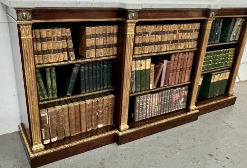 REGENCY ROSEWOOD GILDED OPEN BOOKCASE - ADDITIONAL PHOTO 8