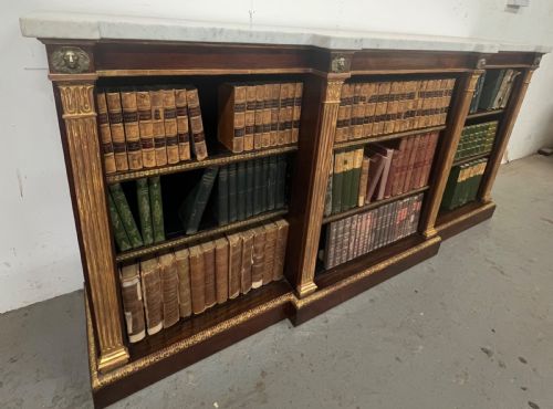 REGENCY ROSEWOOD GILDED OPEN BOOKCASE - ADDITIONAL PHOTO 9