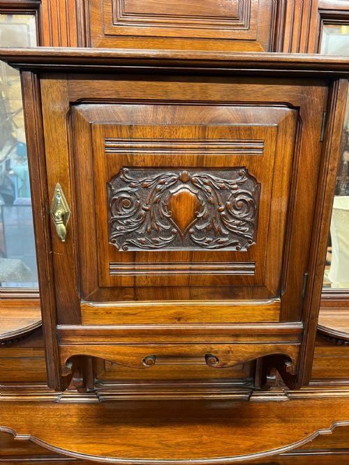 IMPRESSIVE GOOD QUALITY WALNUT HALL STAND - ADDITIONAL PHOTO 8