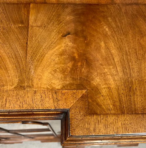 GOOD QUALITY QUEEN ANNE STYLE DWARF WALNUT BOOKCASE - ADDITIONAL PHOTO 8