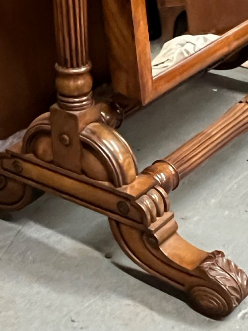 LARGE BESPOKE QUALITY MAHOGANY CHEVAL MIRROR - ADDITIONAL PHOTO 8