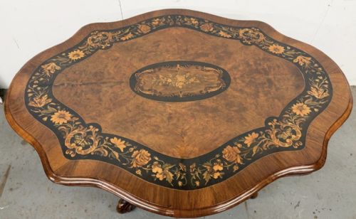 BEAUTIFUL VICTORIAN MARQUETRY INLAID CENTRE TABLE - ADDITIONAL PHOTO 10