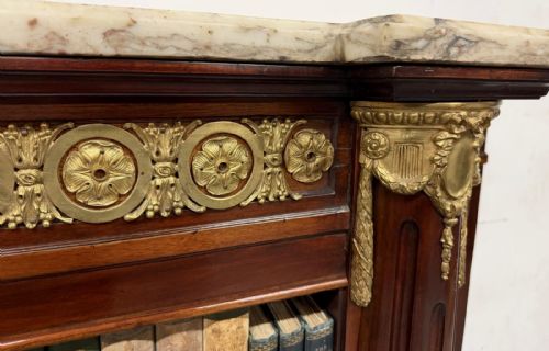 STUNNING ORMOLU MOUNTED OPEN BOOKCASE - ADDITIONAL PHOTO 4