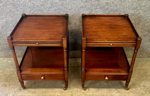 Pair Mahogany Occasional End or Lamp Tables