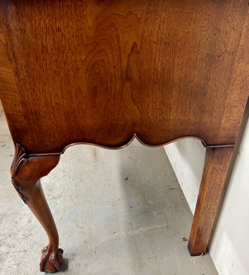 GOOD QUALITY BURR WALNUT TALL BOY CHEST OF DRAWERS - ADDITIONAL PHOTO 8