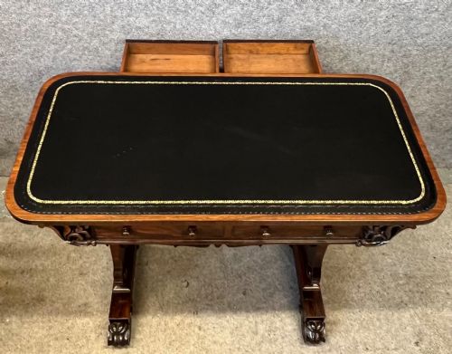SMALL REGENCY FREESTANDING WRITING TABLE - ADDITIONAL PHOTO 9