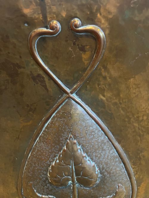 NEWLYN STYLE COPPER IRON FIRE SCREEN - ADDITIONAL PHOTO 2